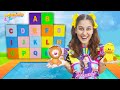 ABC NA PISCINA - APRENDA O ALFABETO COM A MILENINHA  - Kids learn ABC