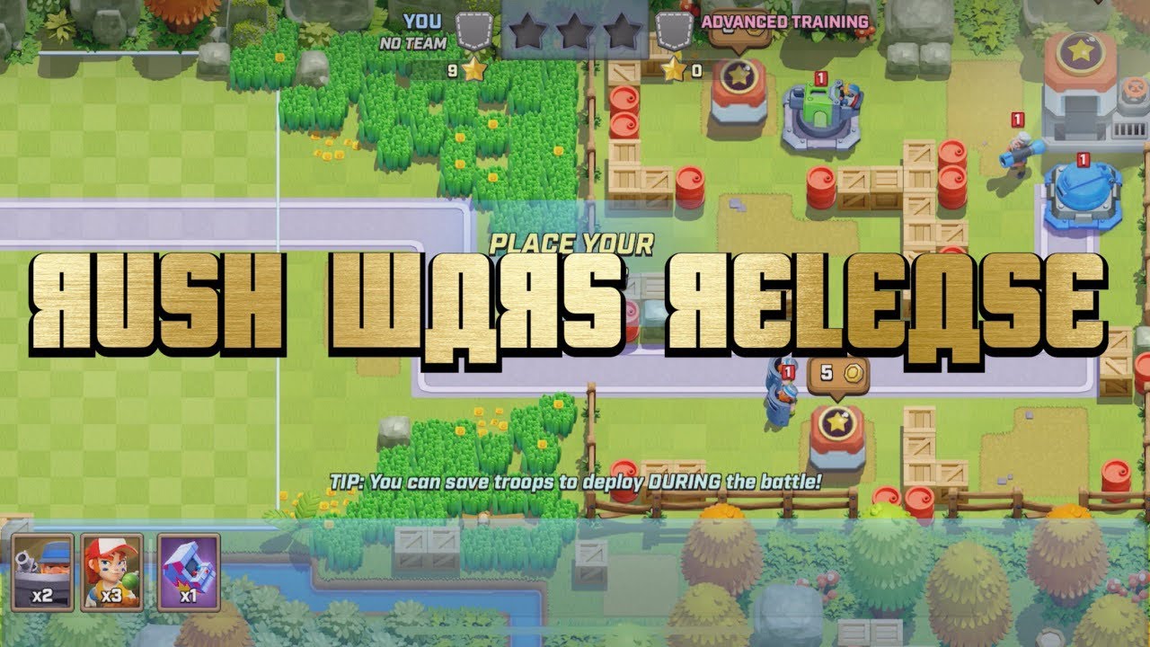 RUSH WARS GAMEPLAY PART 1!!! TUTORIAL AND FIRST LOOK!!!