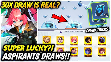 SUPER LUCKY!! FREE TOKENS DRAW FOR ASPIRANTS SKIN 2024 (30X PATTERN IS REAL)?! - MLBB