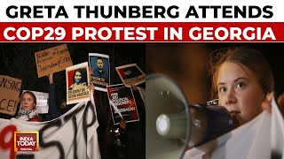 Greta Thunberg Holds Protest In Georgia Against Azerbaijan’s 'Absurd' Hosting of COP29 Climate Talks