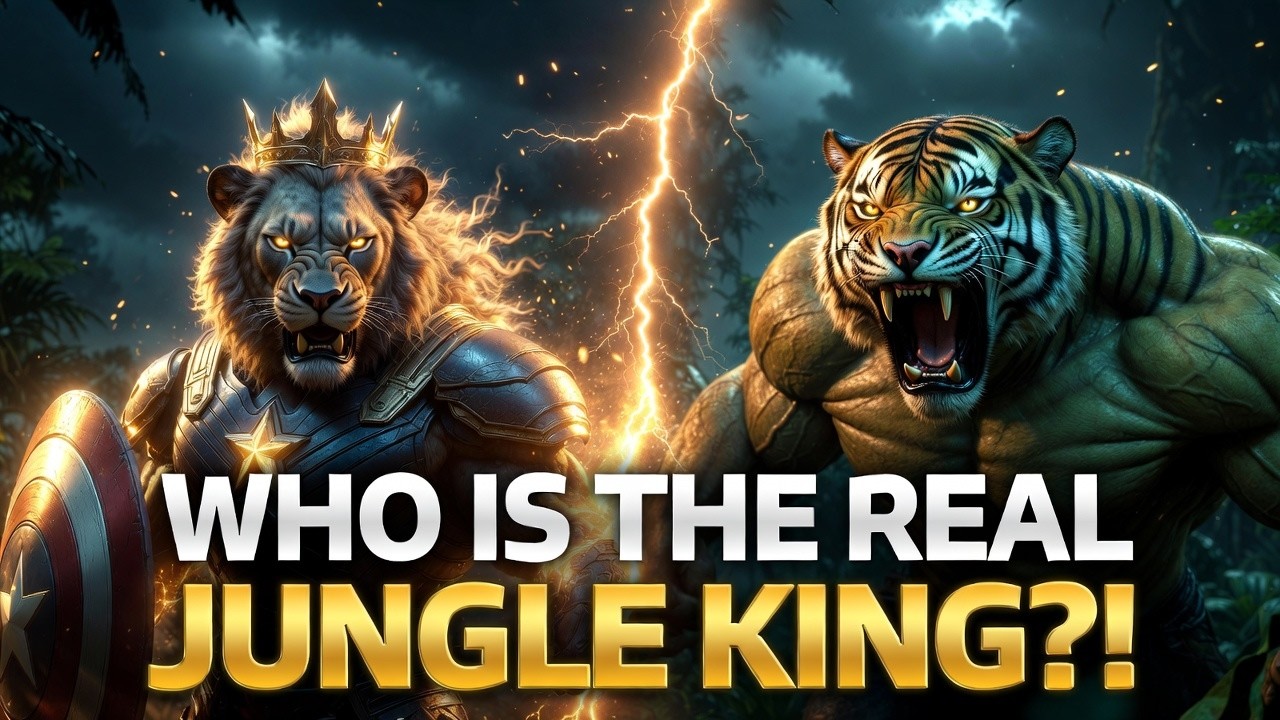 WHO IS THE REAL JUNGLE KING! 👑🐯  Hulk Tiger vs Lion King Final Battle