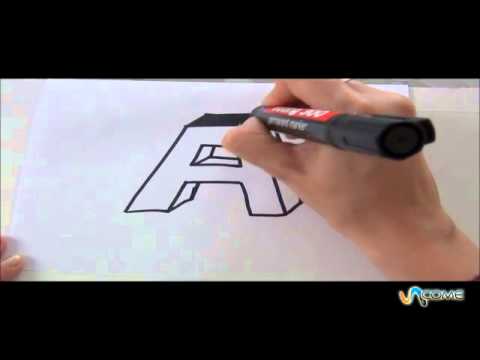 Come Disegnare La Lettera A In 3d Youtube