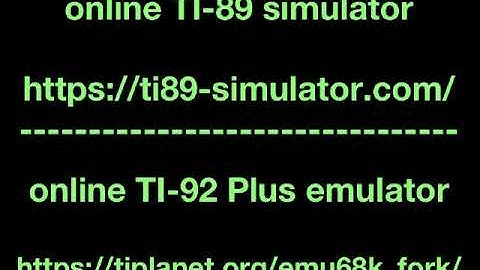 TI online calculators as emulators