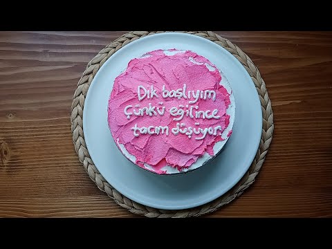 300 ₺'LİK YAZILI PASTAYI 45 ₺'YE YAPTIM | Şahane Yaş Pasta 🤩 Kolay Pasta👏 Doğum Günü Pastası 🍰🥧🎂