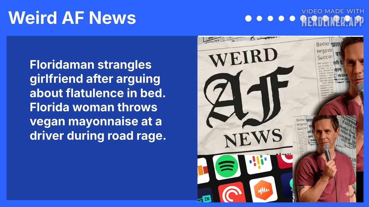 Floridaman strangles girlfriend after arguing about flatulence in bed. Florida woman throws...