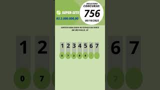 Super Sete resultado Concurso 756 08/10/2025