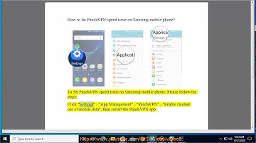 Fix PandaVPN speed issue on Samsung mobile phone