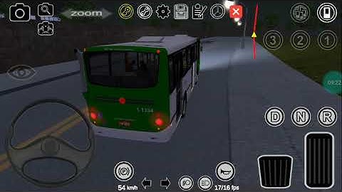 Pronto bus simulador urbano no Android map Aricanduva linha 1022-10 com o Urplus dirigindo a noite