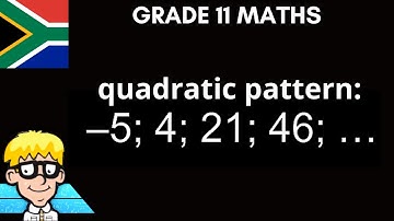 Quadratic Number Patterns grade 11