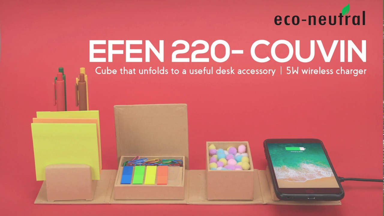 Couvin Eco Friendly Desk Cube with wireless charging