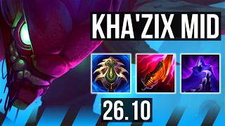 KHA'ZIX vs VEIGAR (MID) | Stormraider's Surge, 44K damage | KR Master | 26.10