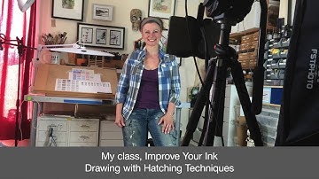 TRAILER: Improve Your Ink #Drawing with #Hatching Techniques - Jen Dixon Online Class