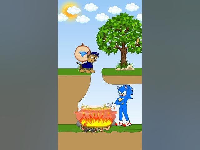 Outline Video Sonic and the diamonds | Funny Animation #shorts