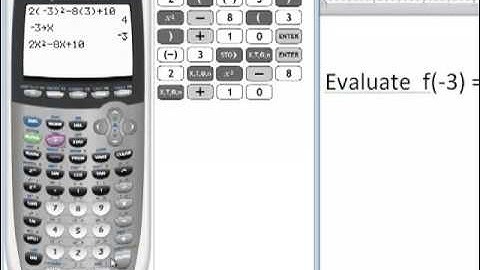 TI-84 Tutorial: How to evaluate functions (STO button, Y=, table, using parenthesis)