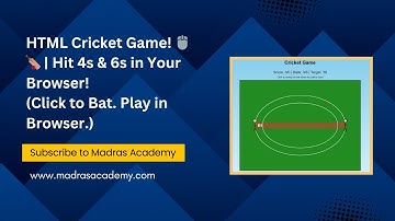 How to Make a Cricket Game in HTML & JavaScript | Canvas Game Tutorial 🏏🎮