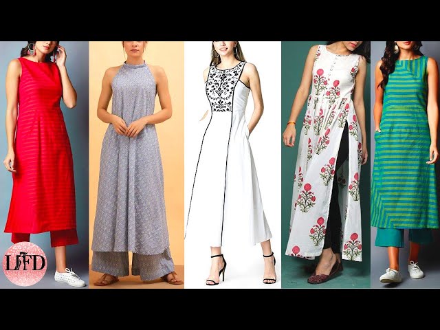 Kurti styles | kurti long designs latest | long kurtis with pants | kurtis  with palazzo | Cotton kurti designs, Designer kurti patterns, Indian  designer outfits