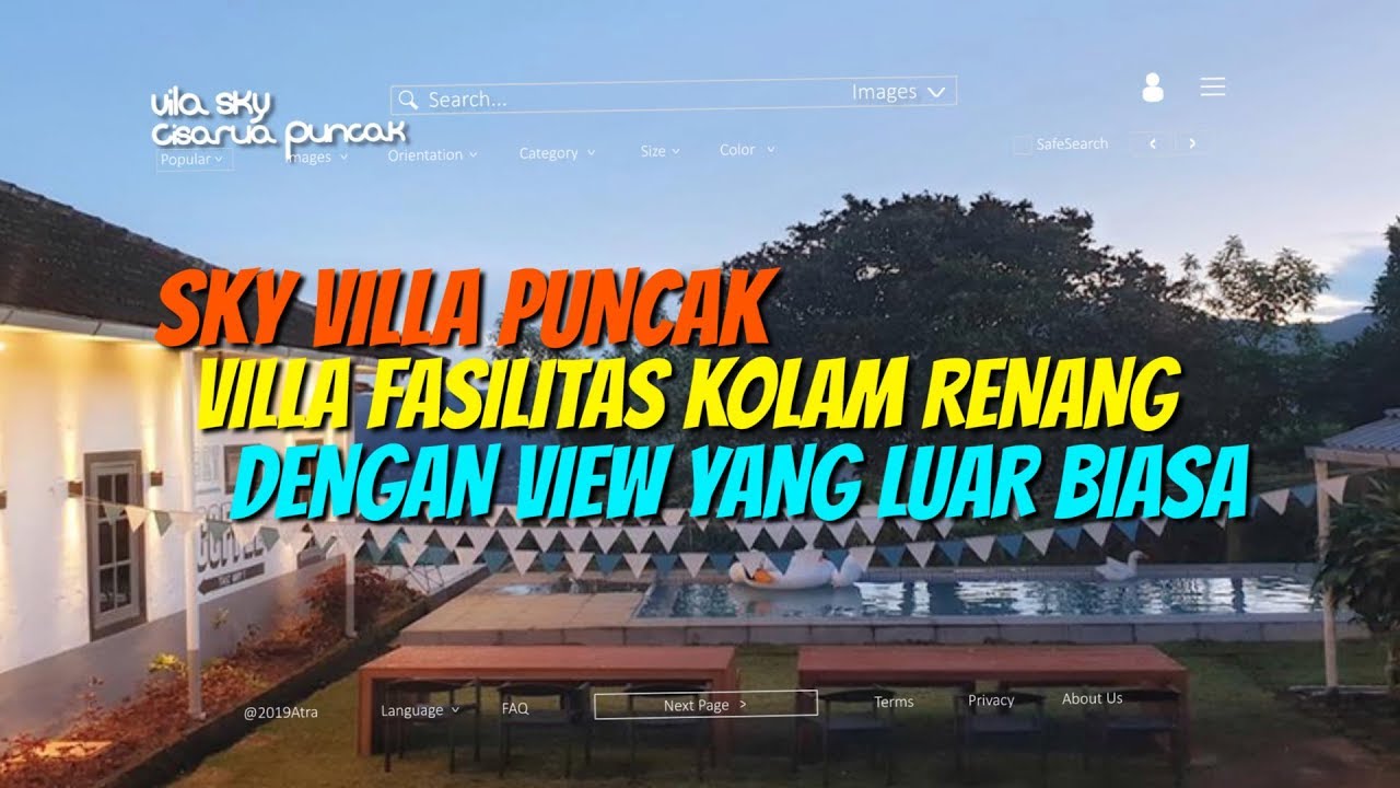 Villa Puncak Murah Dan Bagus Fasilitas Kolam Renang Pribadi Villa Sky Youtube