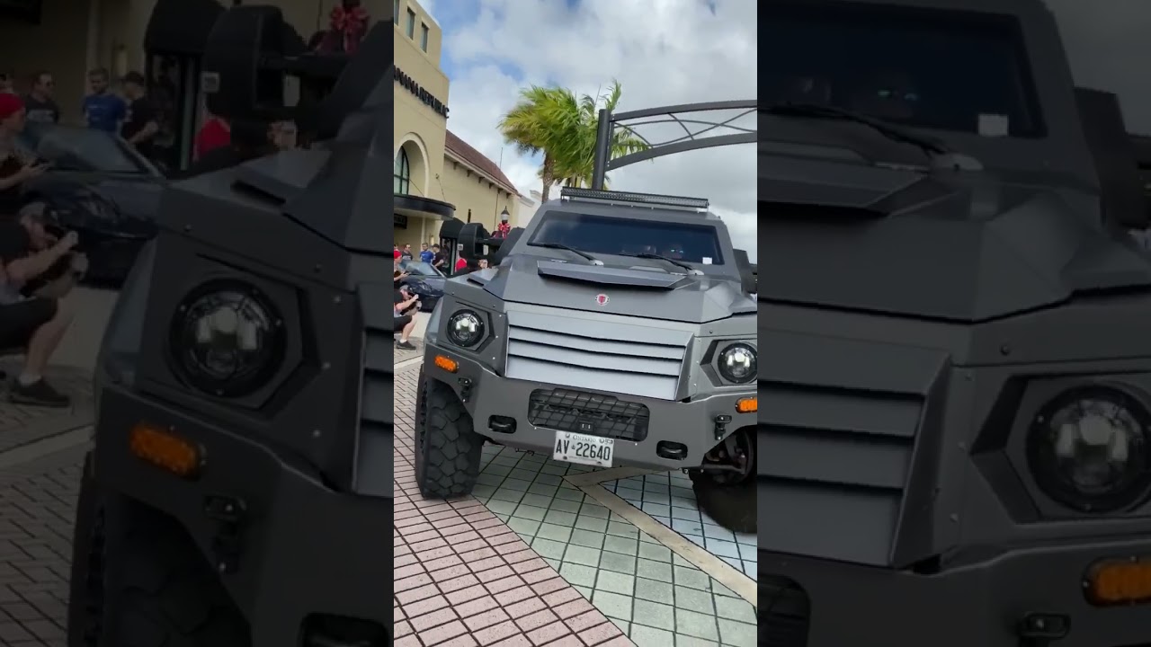 Crazy street legal tank in LA 