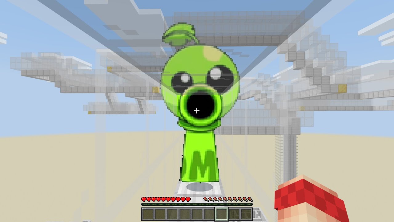 Running NEW INCREDIBOX SPRUNKI OC Pea Shooter in New PARKOUR MAP in Minecraft PE