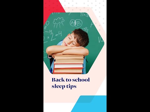 Back to school sleep schedules
