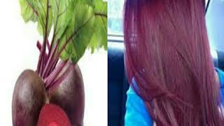 بحبة شمندر(باربا) احصلي على لون شعر احمر (اكاجو)جميل بدون صباغة كيميائية Hair color naturally acajou