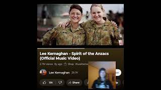 LEE KERNAGHAN- SPIRIT OF THE ANZACS  THANK YOU TO THE VETERANS  💜 🖤  INDEPENDENT ARTIST REACTS