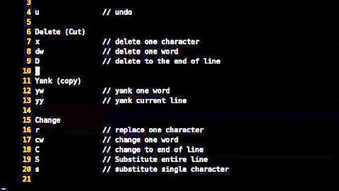 Vi Vim Beginner Lesson 7: command with count