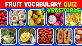 Guess 120 Fruits and Vegetables in 3 Seconds | Vocabulary Quiz | English Test and Quizzes
