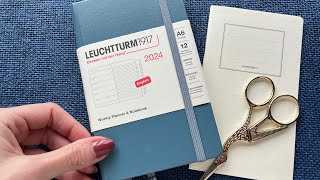 Relaxing unboxing of Leuchtturm1917 2024 weekly planner &amp; notebook A6 pocket 💝📒