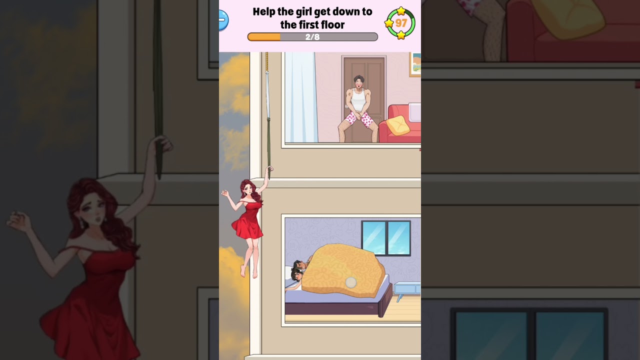 help the girl get down to the first floor 🤔 impossible date #shorts #games #gaming #gameplay