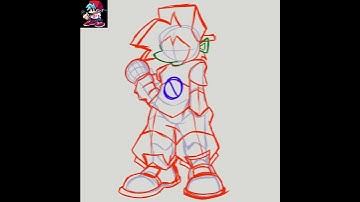 How I draw BF in my style - process #fnf #fridaynightfunkin #fridaynightfunkninboyfriend #timelapse