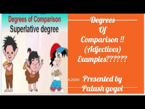 Degrees of comparison of Adjectives !! Easiest Explaination with