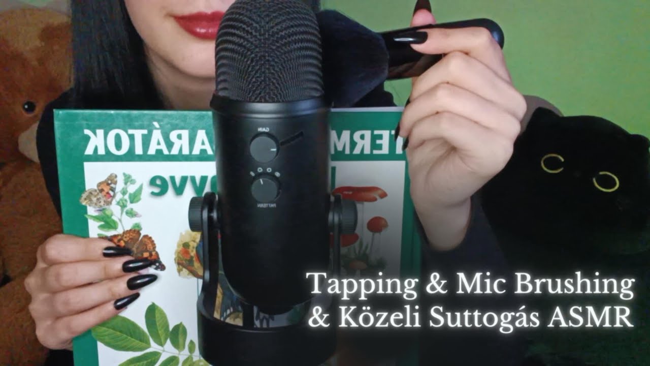 ASMR🎧♡ Közeli Suttogás & Mic Brushing &  Tapping ˚ ༘♡ 📗⋆｡˚ ❀ . *🌿:✧˚.💚 #asmr #magyarasmr
