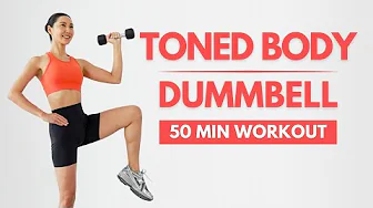 50 Min Dumbbell Full Body Workout | Get Toned & Burn Fat