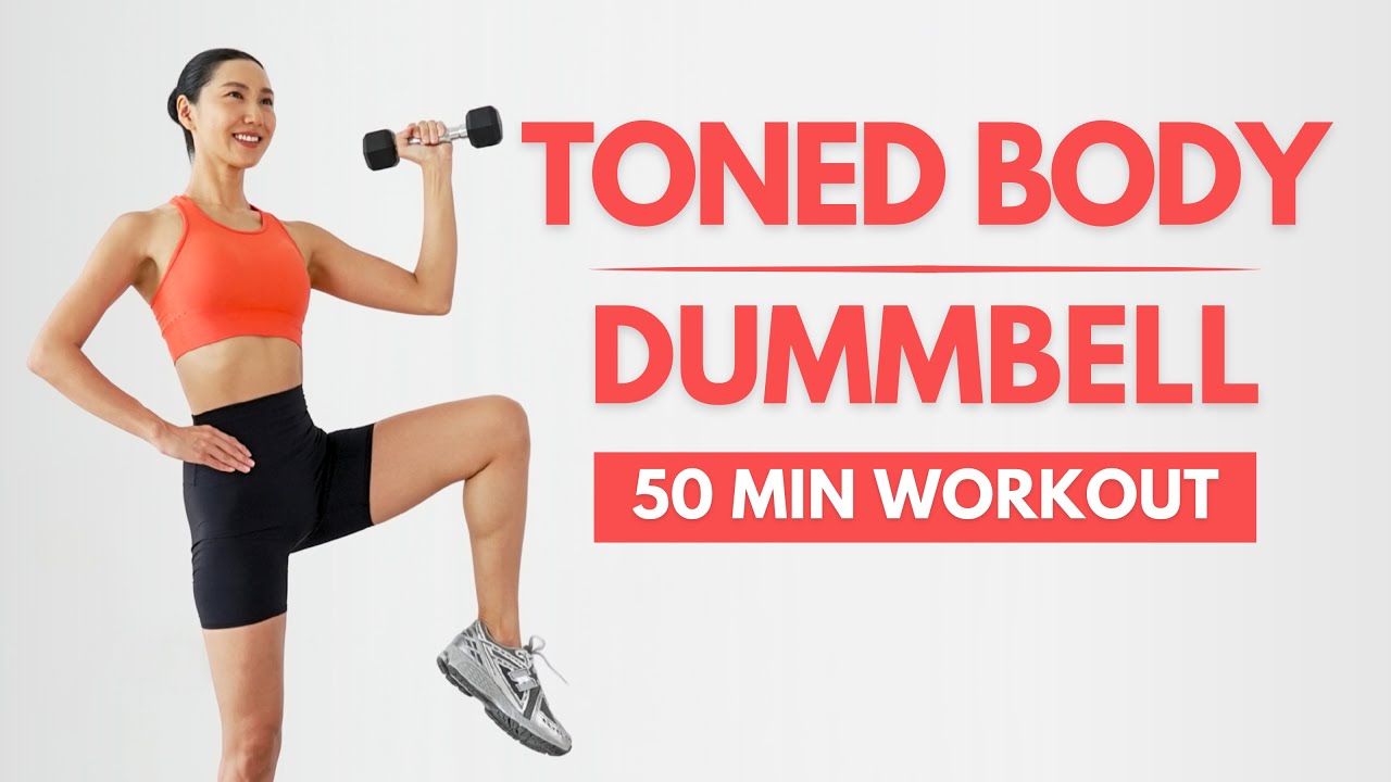 50 Min Dumbbell Full Body Workout | Get Toned & Burn Fat