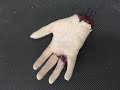 How to make fake hand prop for Halloween CHEAP using Elmer's glue