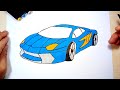How to Draw a Sports Car Lamborghini Step by Step