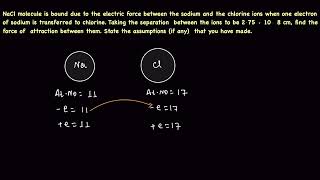 NaCl molecule is bound due to the electric force between the sodium and the chlorine ions when one