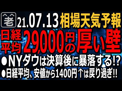 【相場天気予報】週末の下落から一転、わずか３日で約1400円上昇した日経平均だが、上昇率が５％に接近。Ｒが指摘してきた29000円のレジスタンスにも近づいた。さらに上昇できるか？ラジオヤジの相場解説。