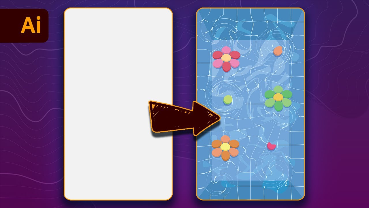 Adobe Illustrator Tutorial for Beginners: How to make a stylised pool vector illustration