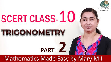 SCERT Class 10 | Mathematics | Trigonometry | Mary M J - Part 2