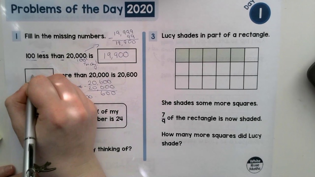 Day 1 Maths Problem Blue - YouTube