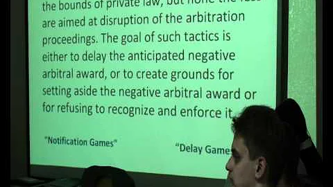 Guerrilla tactics in arbitration.wmv