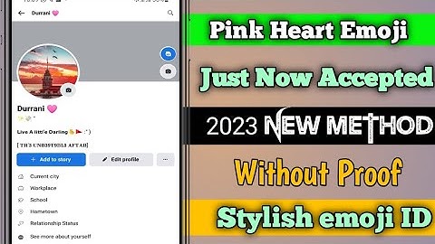 How To Create Pink 💗 Heart Emoji Name Facebook Account 2023 | Create Blue Heart Emoji Name Facebook