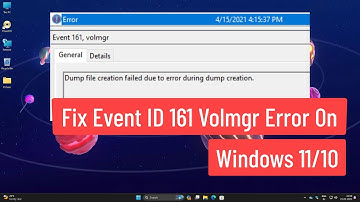 Fix Event ID 161 Volmgr Error on Windows 11/10