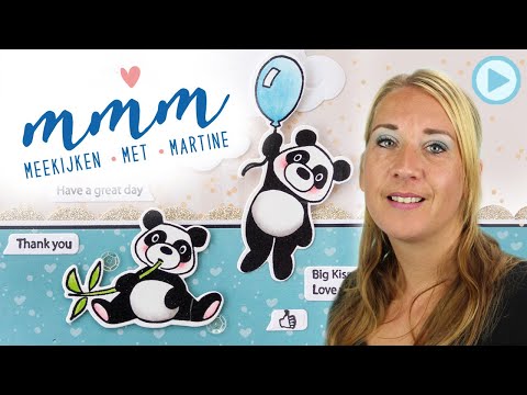 Meekijken Met Martine - Maak je eigen panda label ? met de producten van Marianne Design