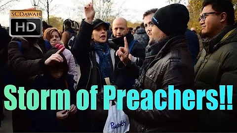 P1 - Storm of Preachers! Hashim Vs Multiple Lady Preachers | Old Is Gold | Speakers Corner
