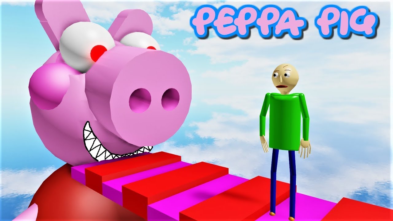 Escape The Giant Evil Peppa Pig Obby Baldi And His Friends Are Trapped In Peppa Pigs House Roblox Youtube - escape the giant spider obby roblox