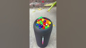 Colourful balls on Bluetooth speaker
