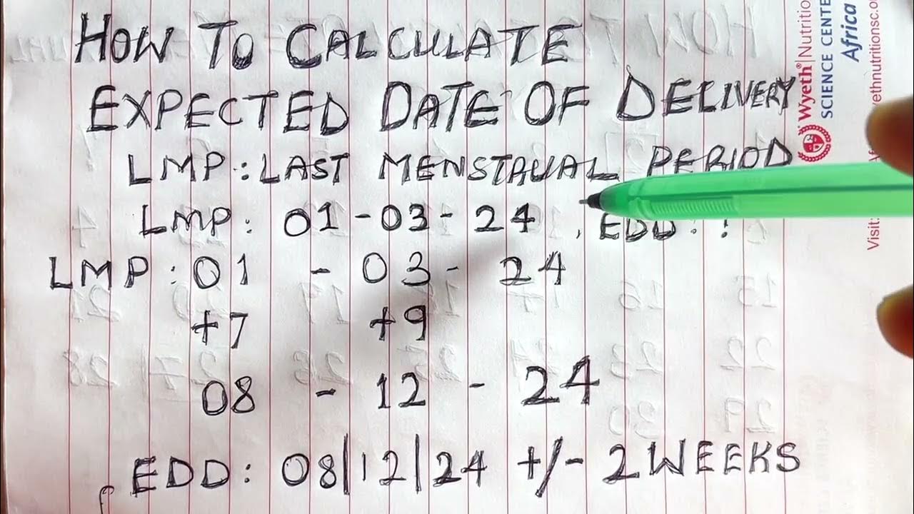 how-to-calculate-expected-date-of-delivery-youtube